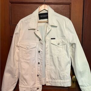 Calvin Klein/ Andy Warhol White Denim Jacket